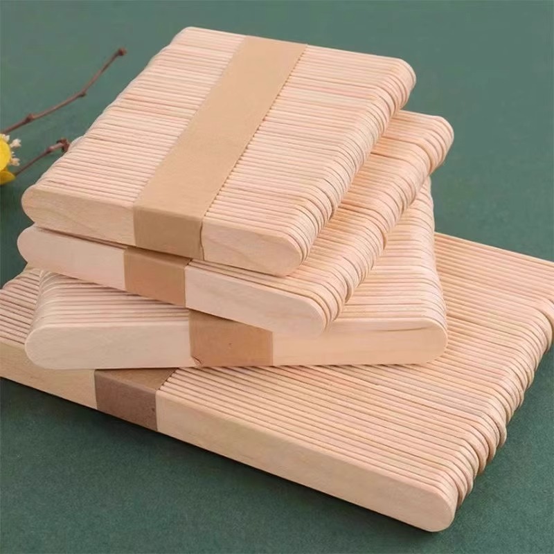 Art Craft With Ice Cream Stick - Popsicle Sticks, Natural Wooden Ice Cream