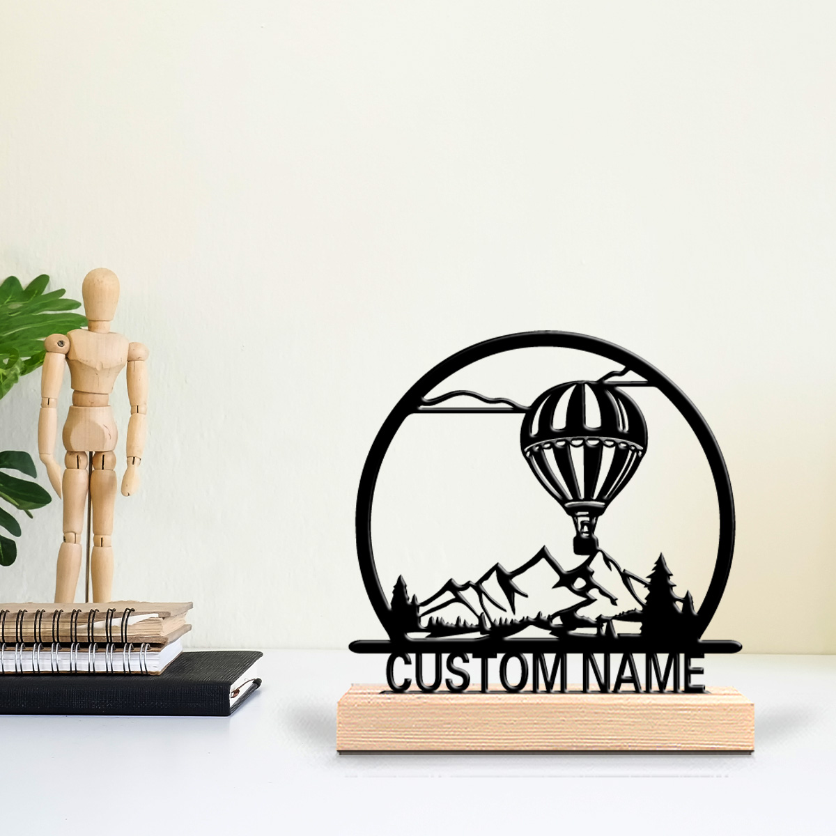Art Crafts - 1pc Hot air balloon Customized Name