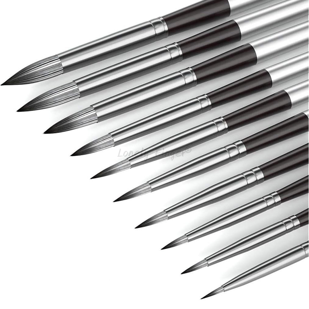Gouache Paint Set - 10pcs Round Watercolor Paint Brush Set