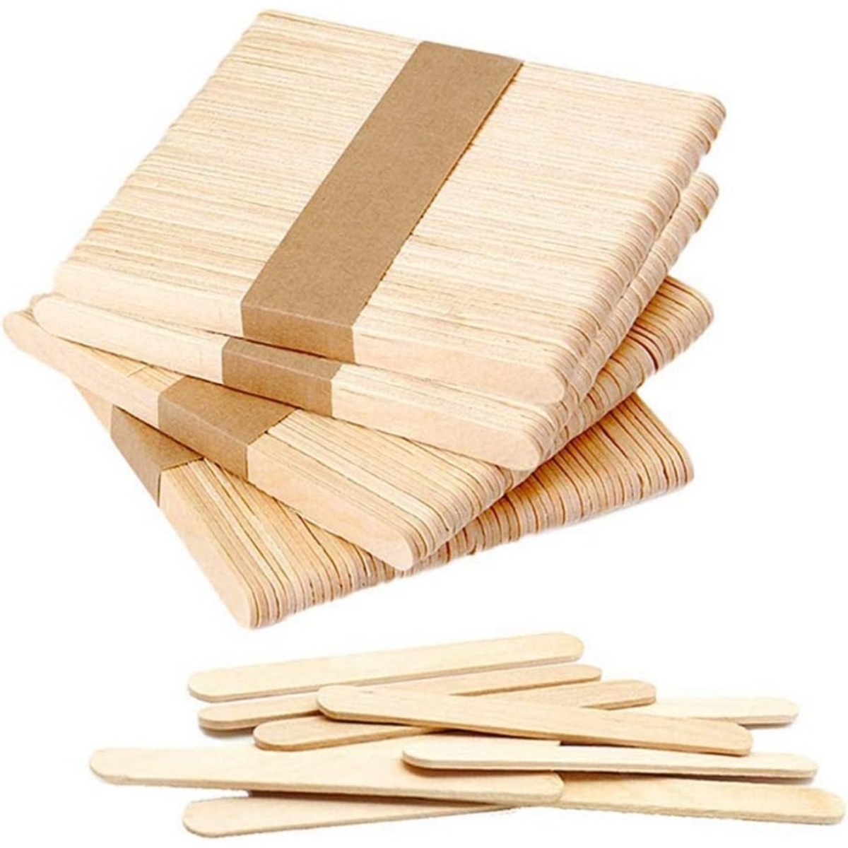 Art Craft With Ice Cream Stick - 50Pcs Natural Wood Popsicle Sticks Lolly