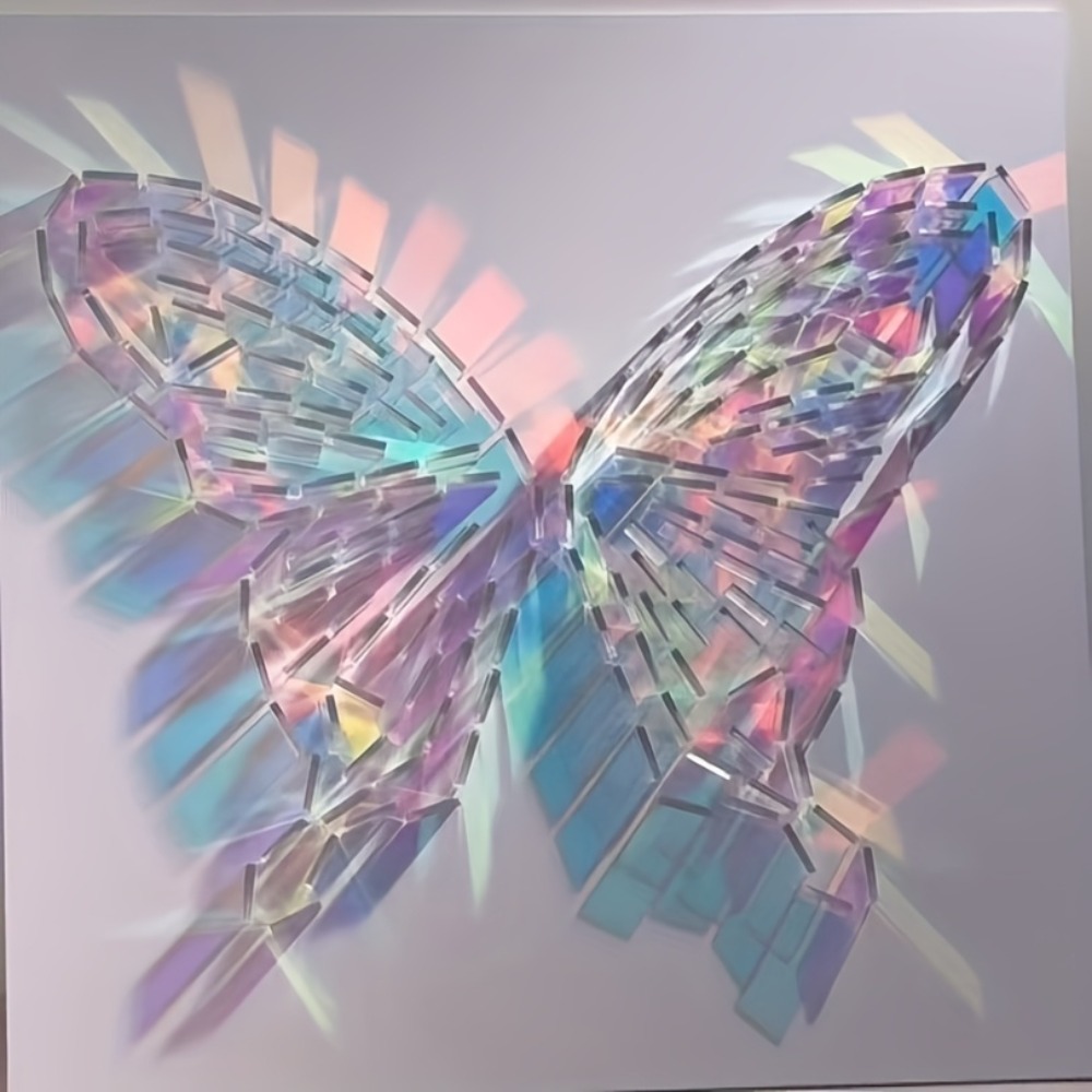 Art Crafts - Iridescent Acrylic Mirror Tiles 30x30mm Rainbow