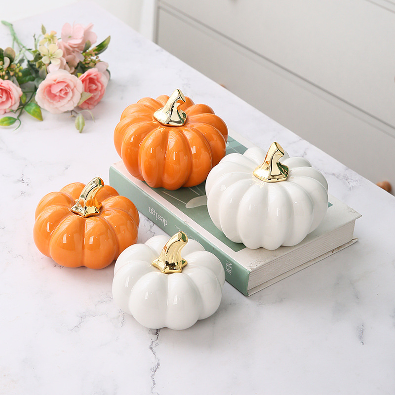 Art Craft Vegetables - Ceramic Funny Vegetable Pumpkin Halloween Ornament