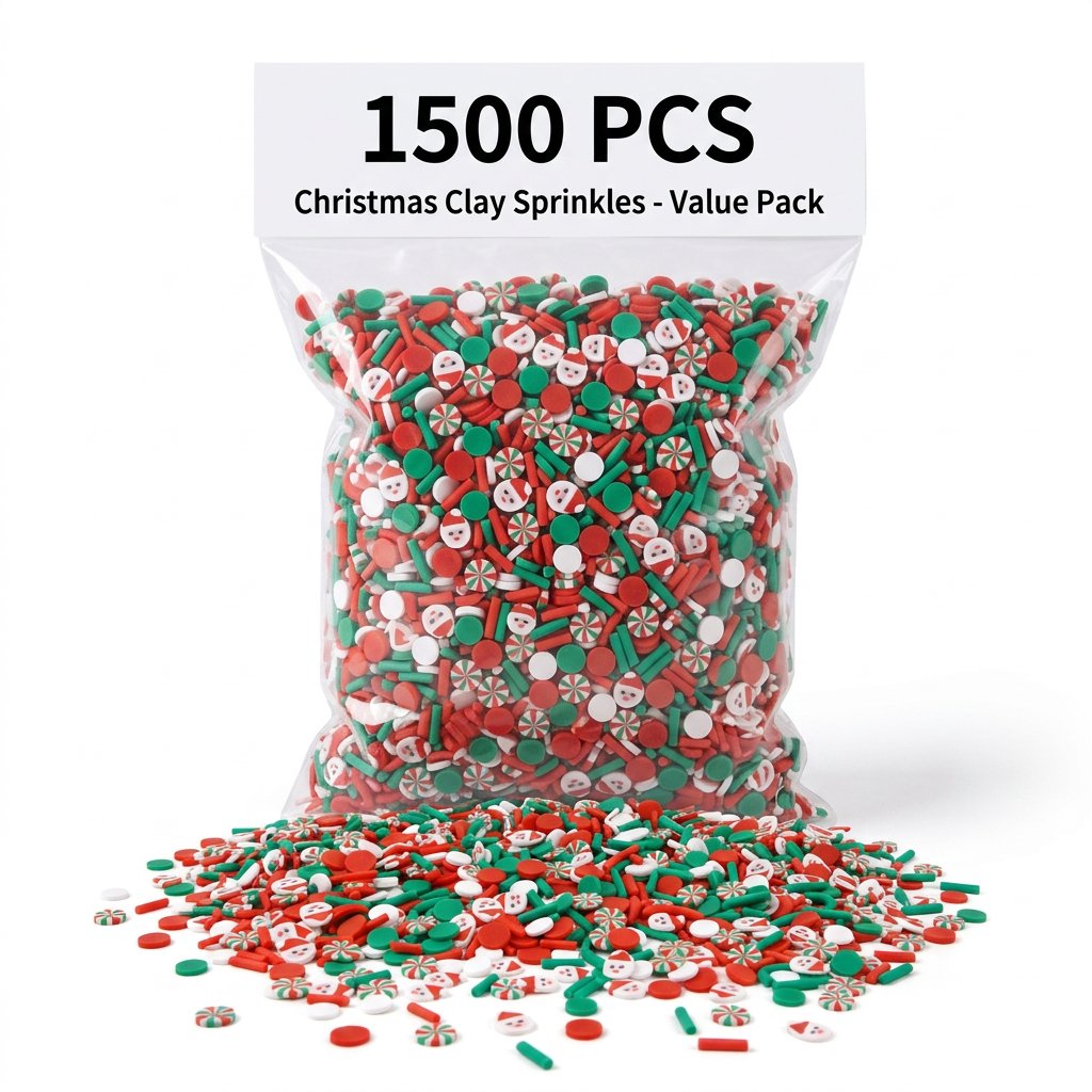 Art Craft Event - 1500pcs Christmas Clay Sprinkles Santa Candy
