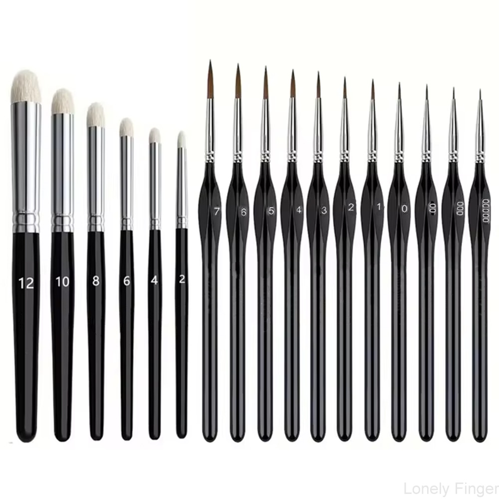 Gouache Paint Set - Miniature Dry Paint Brush Set, 1/3/6/11/17Pcs