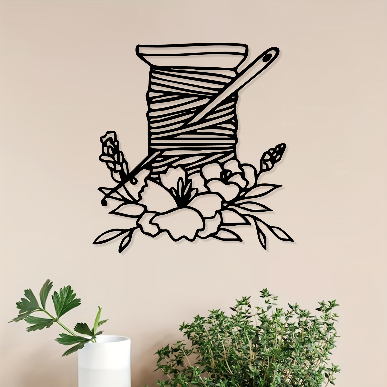 Art Craft Mother'S Day - Thread Spool Floral Metal Wall Art