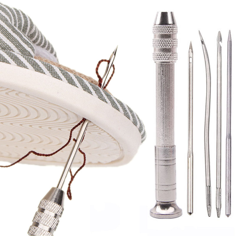 Punch Needle Kit - Leather Sewing Awl Set Replaceable Multifunctional