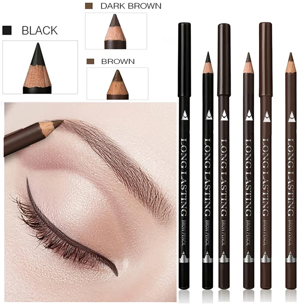 6/12Pcs Eye Brow Pencil Waterp - Colored Pencil Professional ulasan dan harga