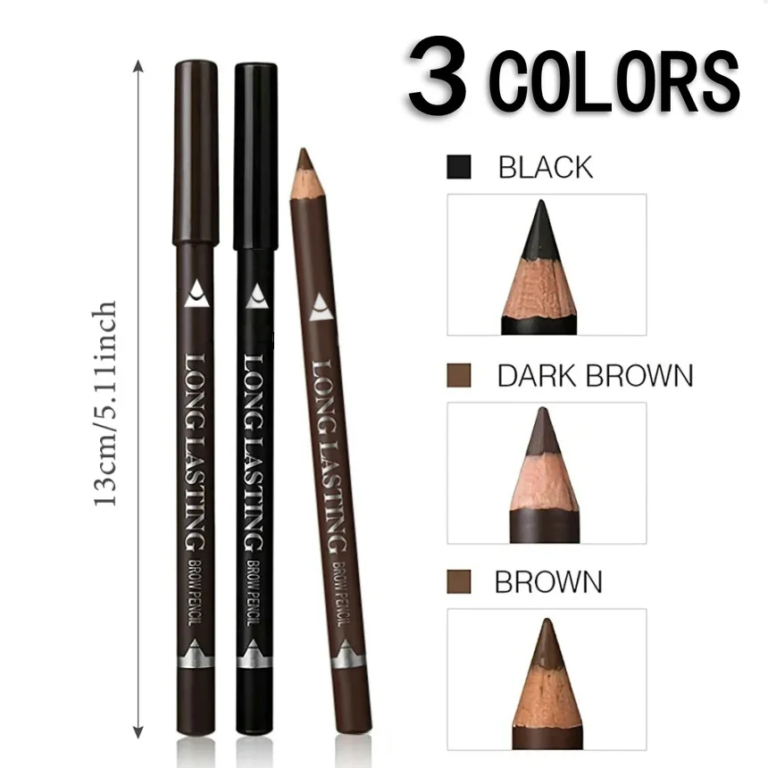 6/12Pcs Eye Brow Pencil Waterp - Colored Pencil Professional ulasan dan harga