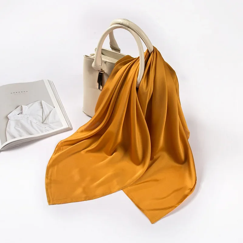 Satin Scarf Women 70cm Solid C - Art Craft Shop ulasan dan harga