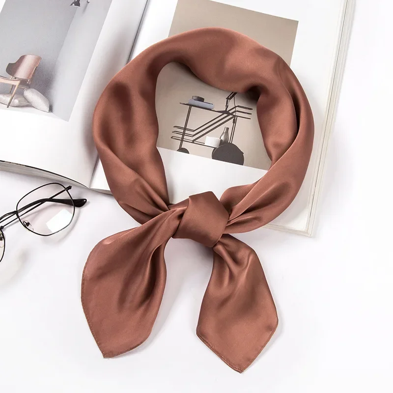 Satin Scarf Women 70cm Solid C - Art Craft Shop ulasan dan harga