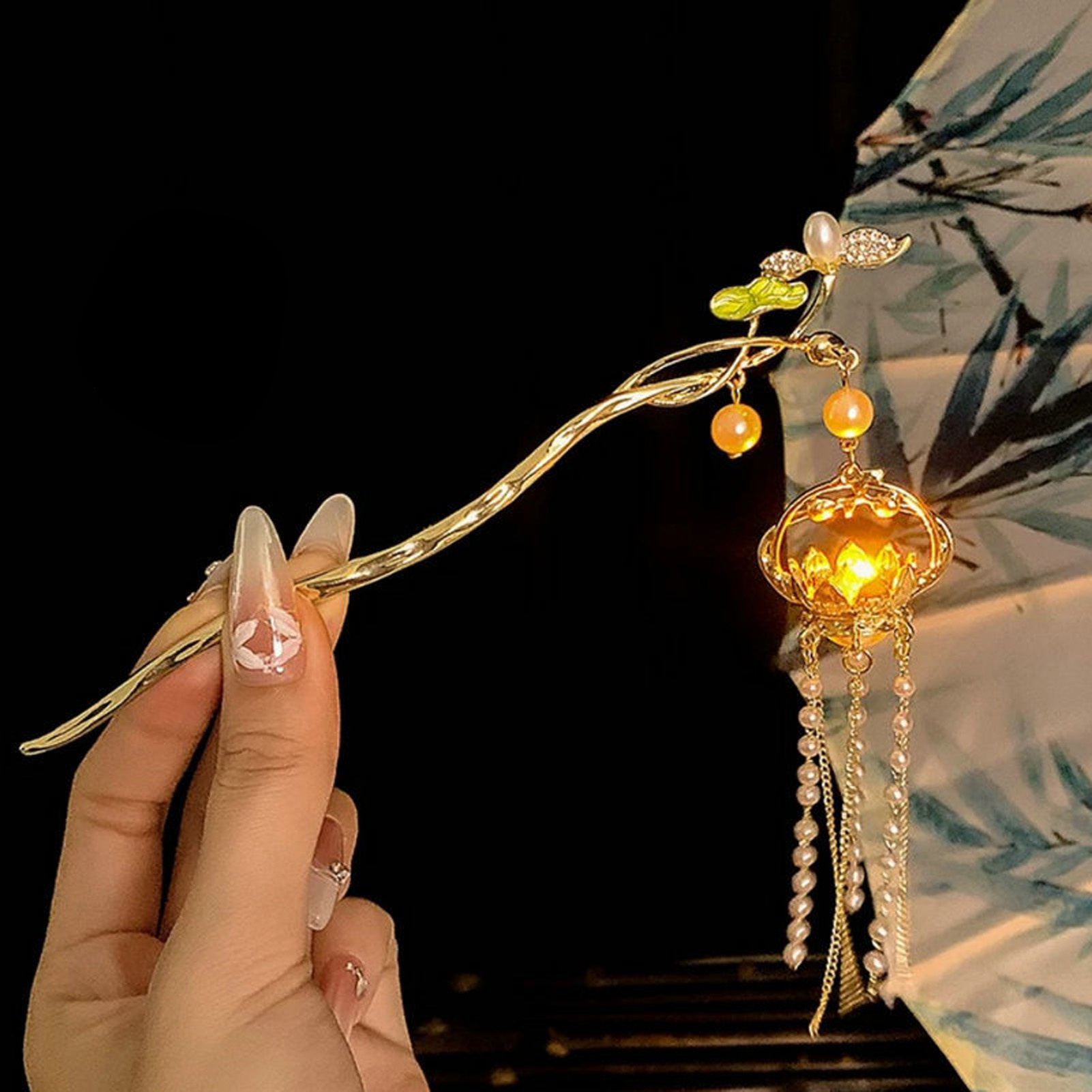 Luminous Flower Hairpin Exquis - Art Craft Shop ulasan dan harga