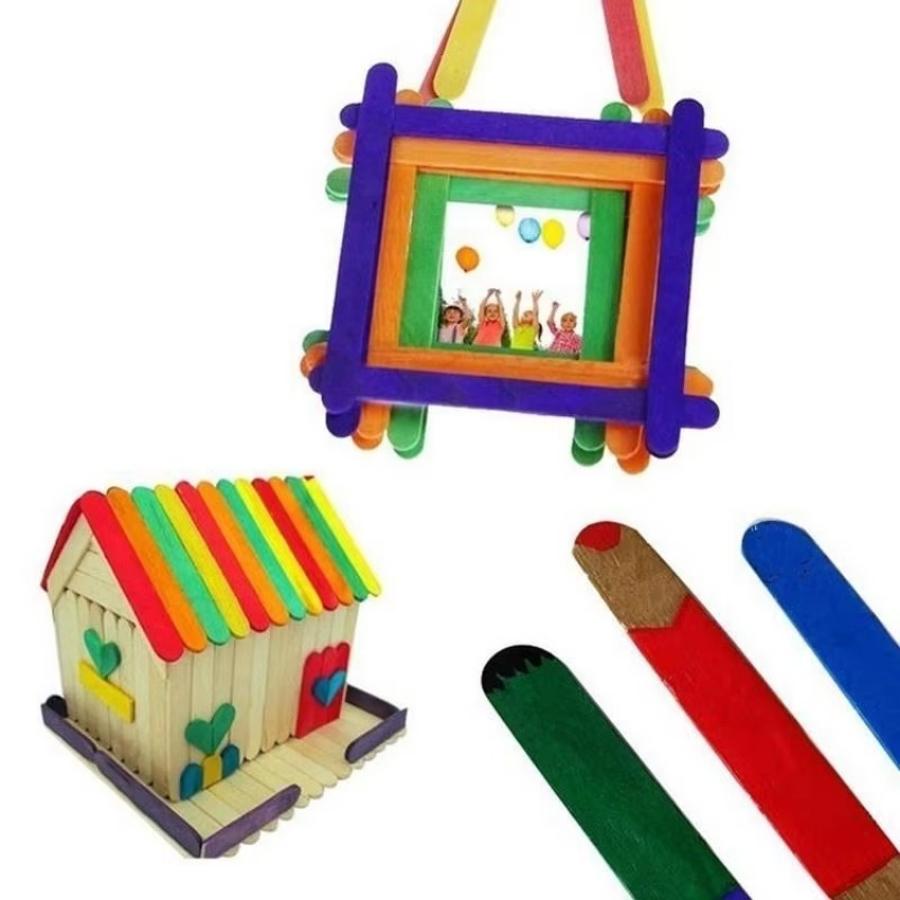 50 Pcs Lot Natural Colored Woo - Art Craft With Ice Cream Stick ulasan dan harga