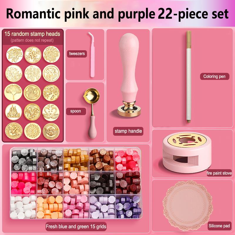 Wax Seal Stamp Set Lacquered S - Batik Wax Kit ulasan dan harga