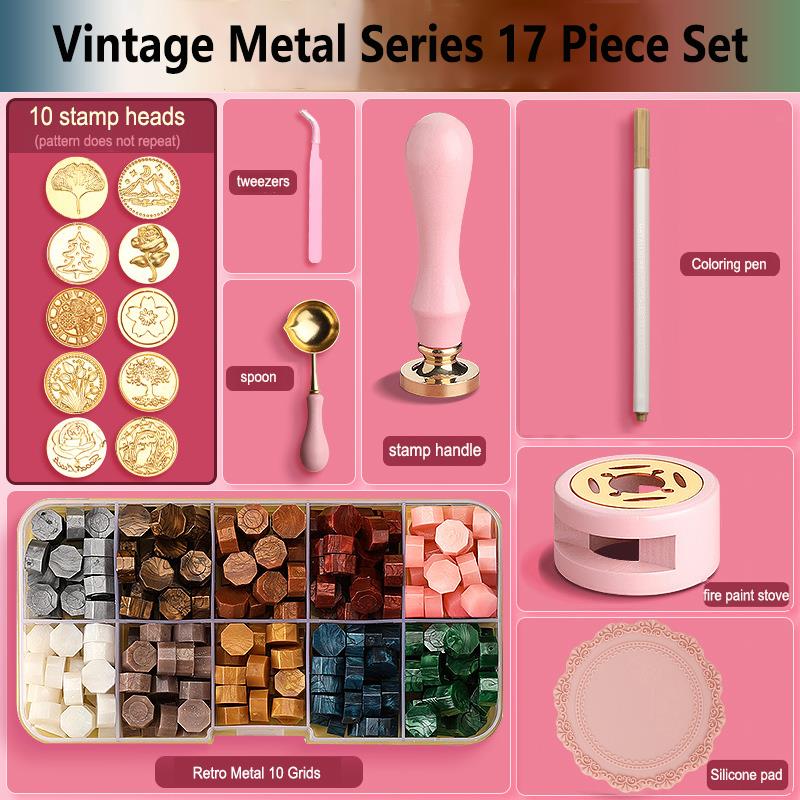 Wax Seal Stamp Set Lacquered S - Batik Wax Kit ulasan dan harga
