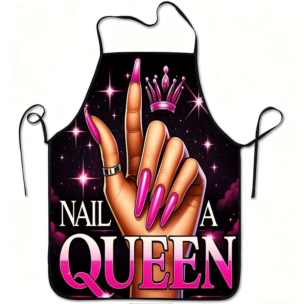 1 Trendy Nail Art-Themed Apron - Queen Art Craft ulasan dan harga