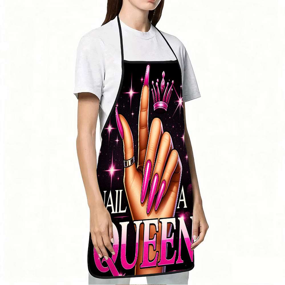 1 Trendy Nail Art-Themed Apron - Queen Art Craft ulasan dan harga