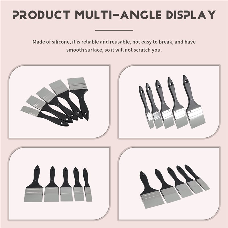 5Pcs Silicone Paint Brush Set, - Gouache Paint Set ulasan dan harga