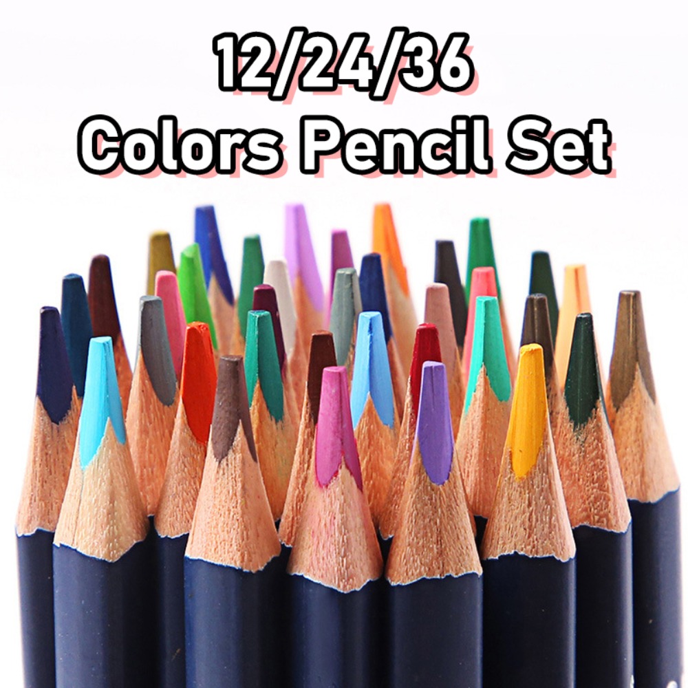 Wooden 12/24/36 Colors Pencil  - Colored Pencil Professional ulasan dan harga
