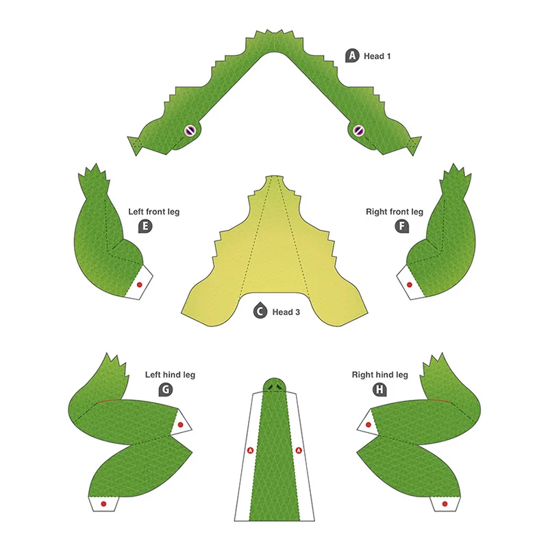 Crocodile Folding Origami Art  - Art Craft Center ulasan dan harga