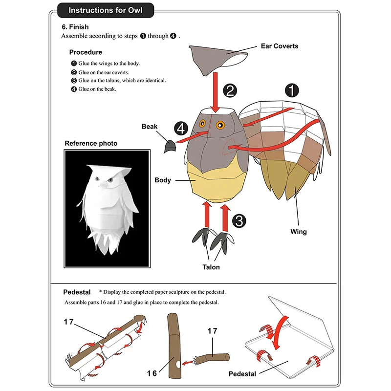 Blakiston's Fish Owls Origami  - Art Craft Center ulasan dan harga