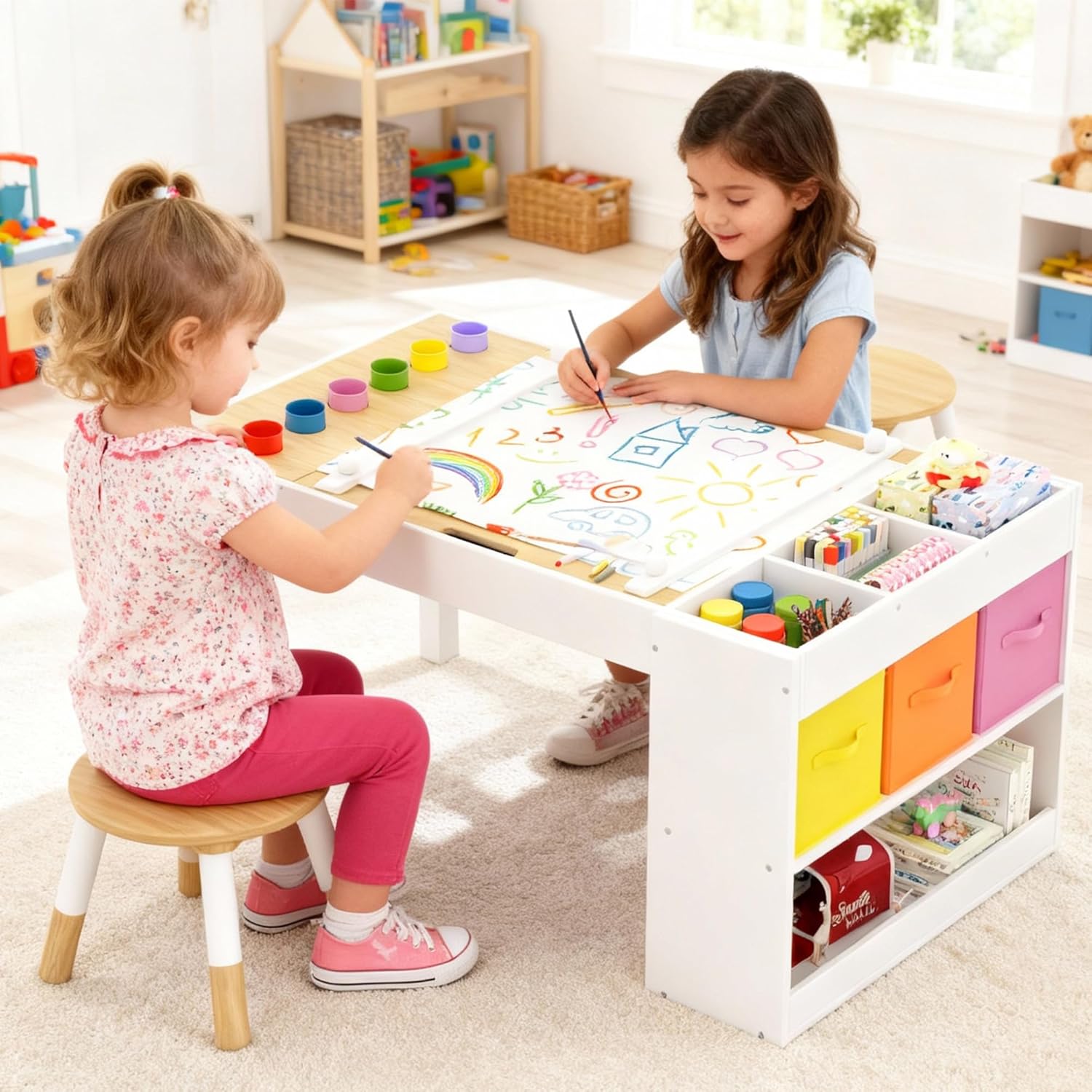 Kids Art Table and 2 Chairs Se - School Of Art X Craft ulasan dan harga