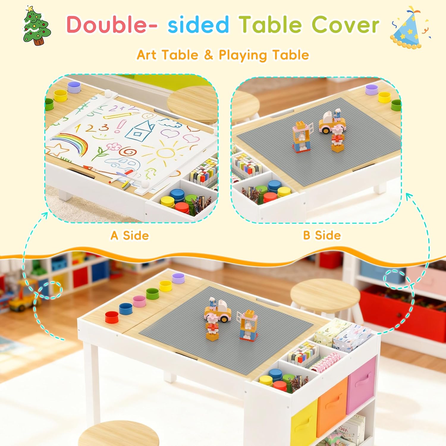 Kids Art Table and 2 Chairs Se - School Of Art X Craft ulasan dan harga