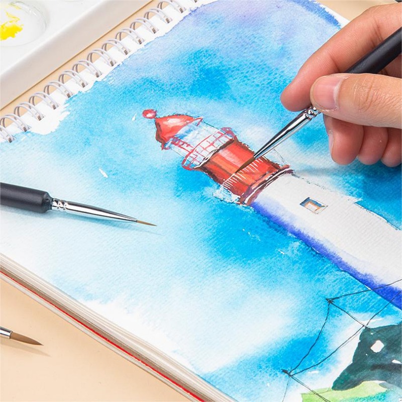 Fine Detail Paint Brush Hook L - Gouache Paint Set ulasan dan harga