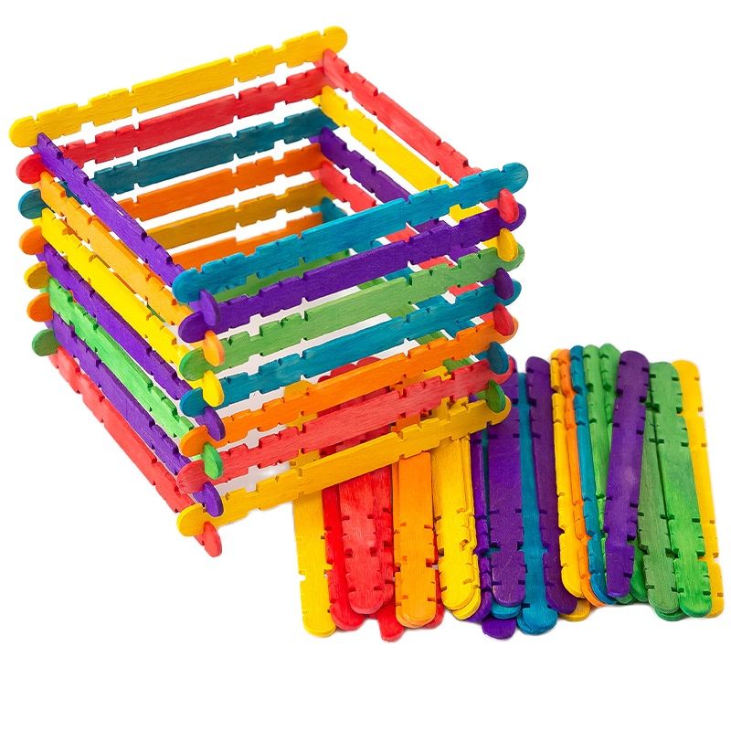 50Pcs DIY Wooden Stick Popsicl - Art Craft With Ice Cream Stick ulasan dan harga