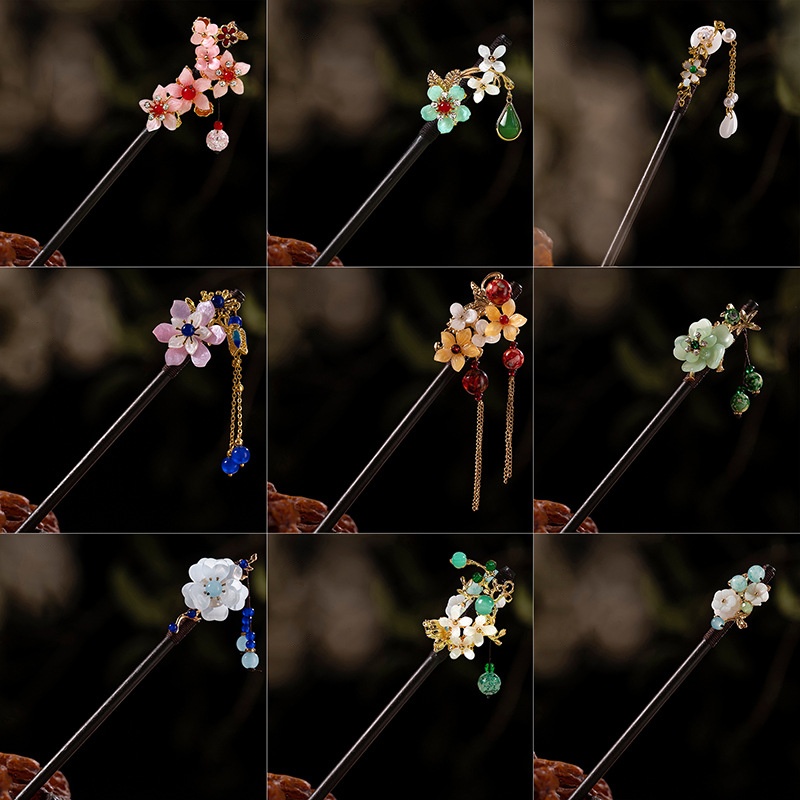 1Pc Wooden Hairpin Headdress f - Art Craft Shop ulasan dan harga