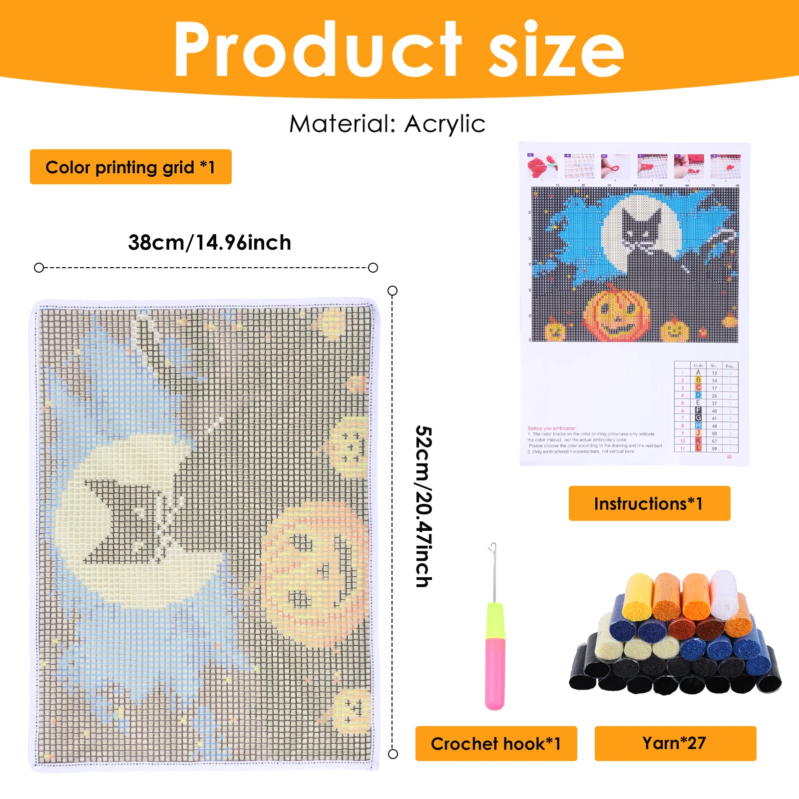 Latch Hook Kits DIY Animal Pat - Punch Needle Kit ulasan dan harga