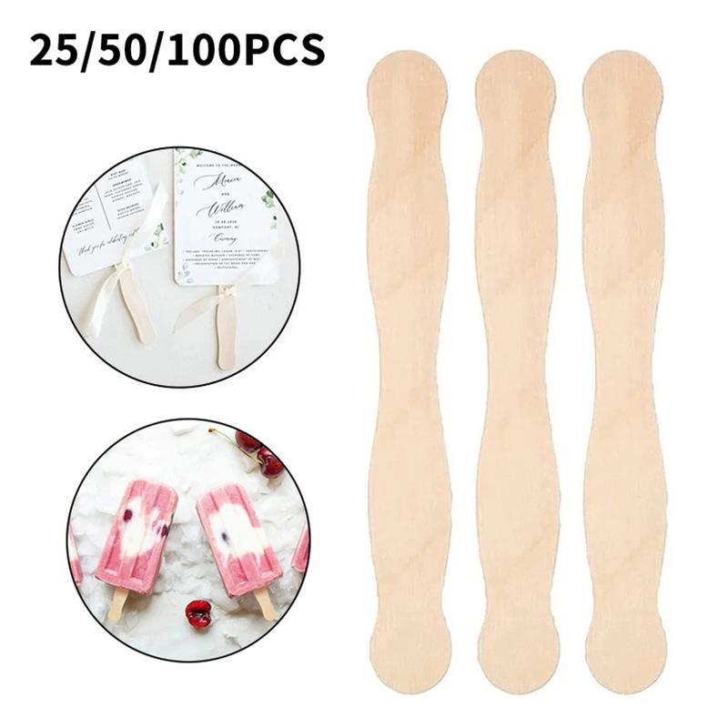 Wooden Popsicle Sticks Paddle  - Art Craft With Ice Cream Stick ulasan dan harga