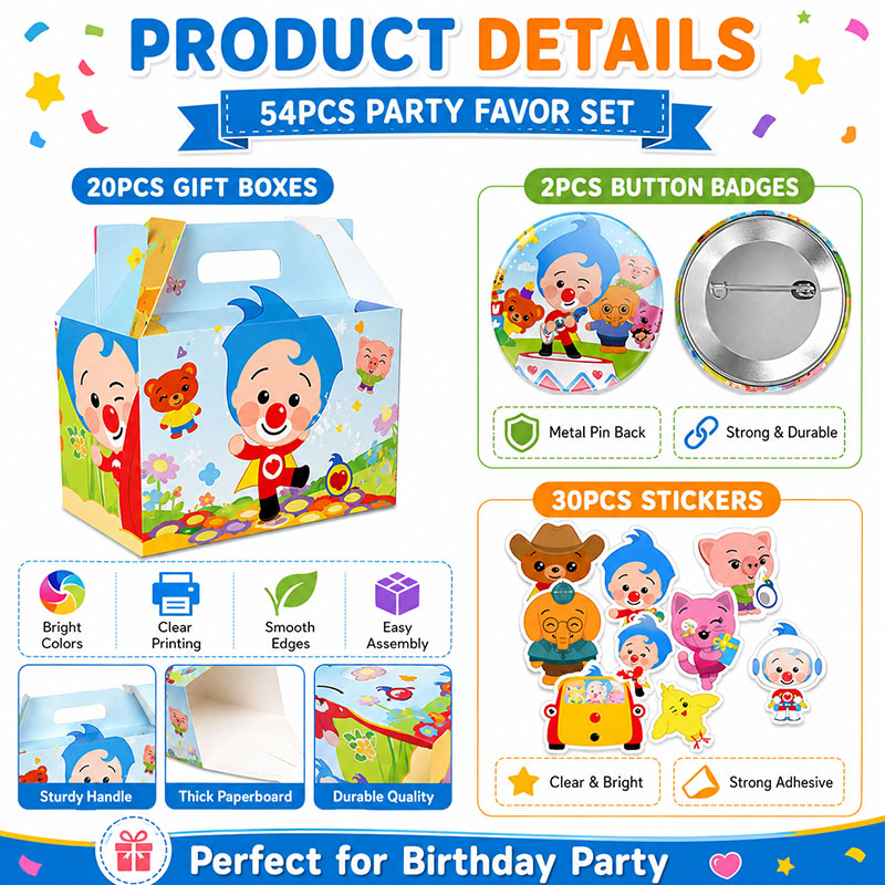 PLIM Cartoon Pattern Paper Box - Art Craft Event ulasan dan harga