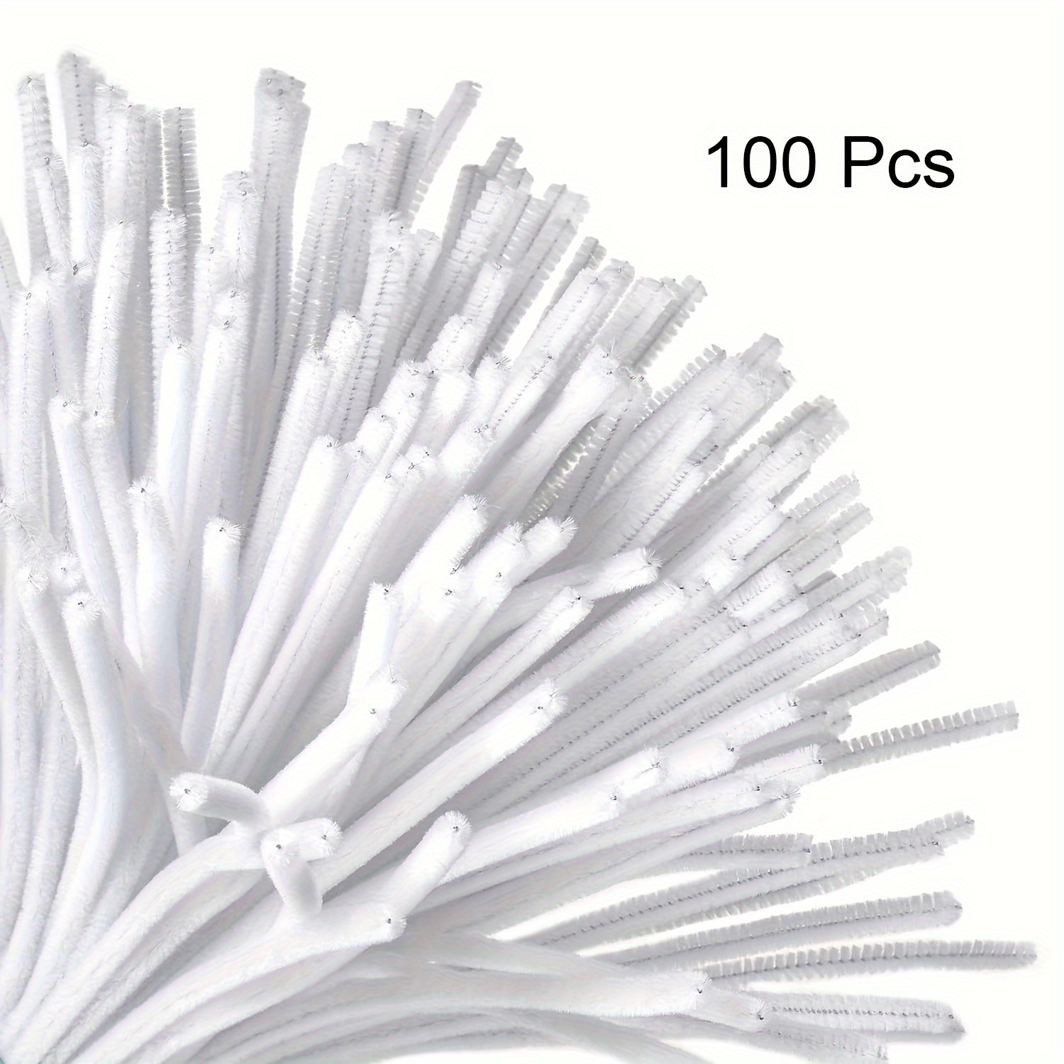 100 Pcs White Pipe Cleaners,Pi - Art Craft Shop ulasan dan harga
