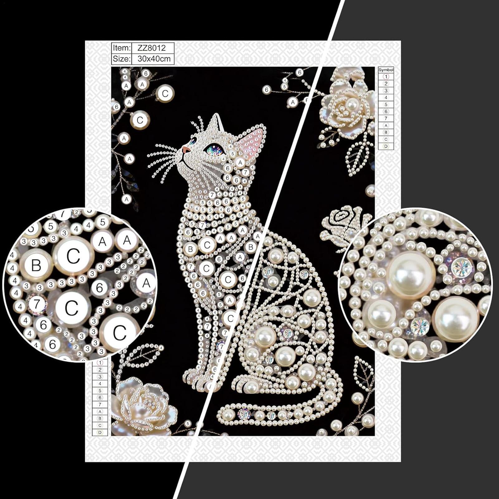 Cat Shape Pearl Painting Kits  - Art Craft Mother'S Day ulasan dan harga