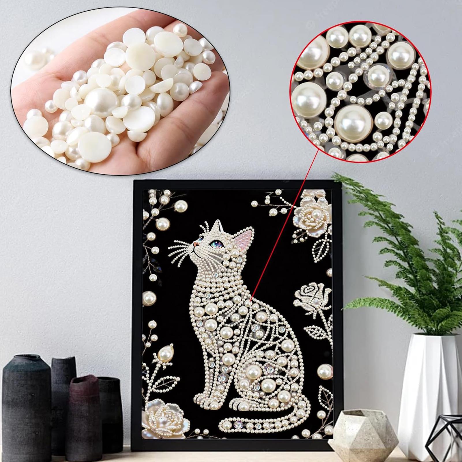 Cat Shape Pearl Painting Kits  - Art Craft Mother'S Day ulasan dan harga