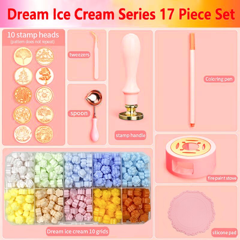 Wax Seal Stamp Kit 17/18/23/26 - Batik Wax Kit ulasan dan harga