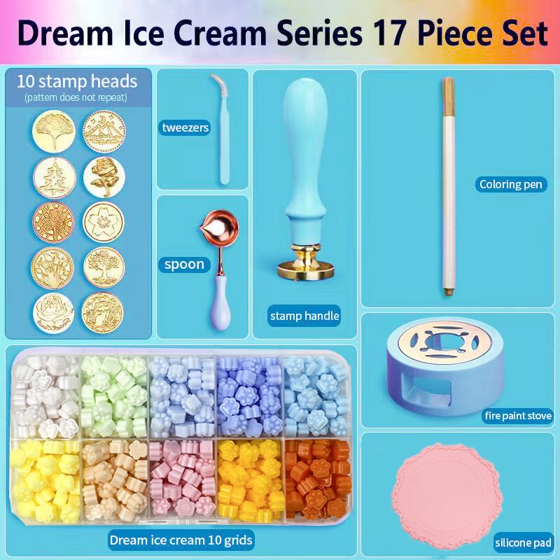 Wax Seal Stamp Kit 17/18/23/26 - Batik Wax Kit ulasan dan harga