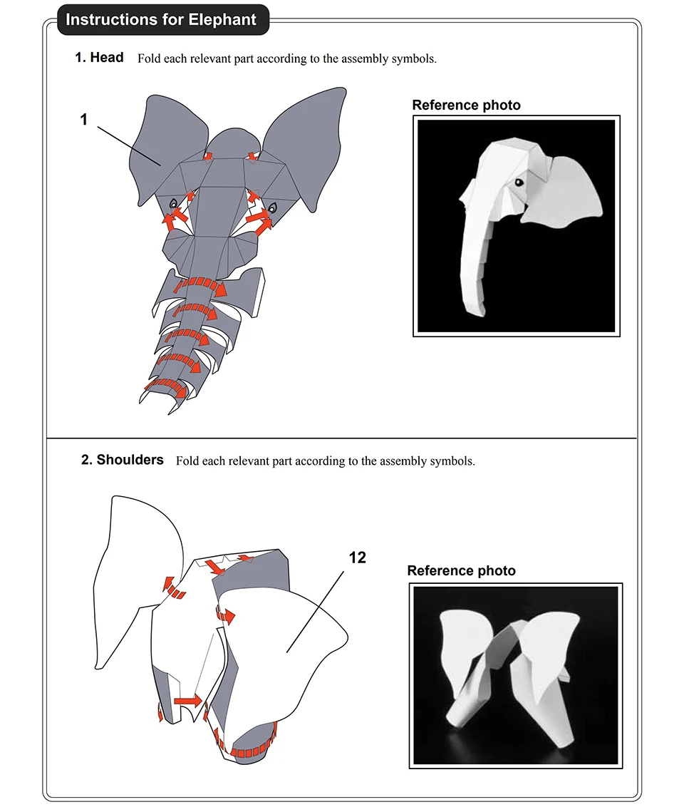 African Elephant Origami Art M - Art Craft Center ulasan dan harga