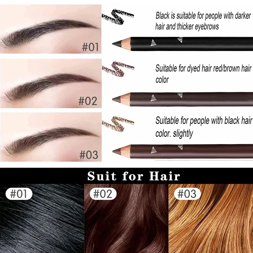 6/12Pcs Eye Brow Pencil Waterp - Colored Pencil Professional ulasan dan harga