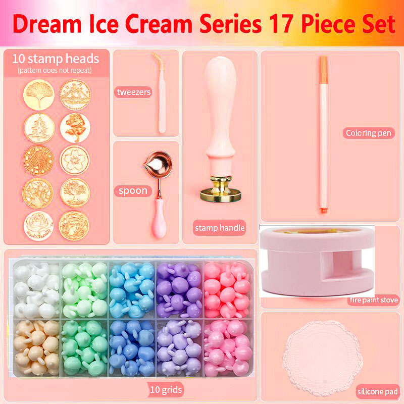 NEW Wax Seal Stamp Set Lacquer - Batik Wax Kit ulasan dan harga