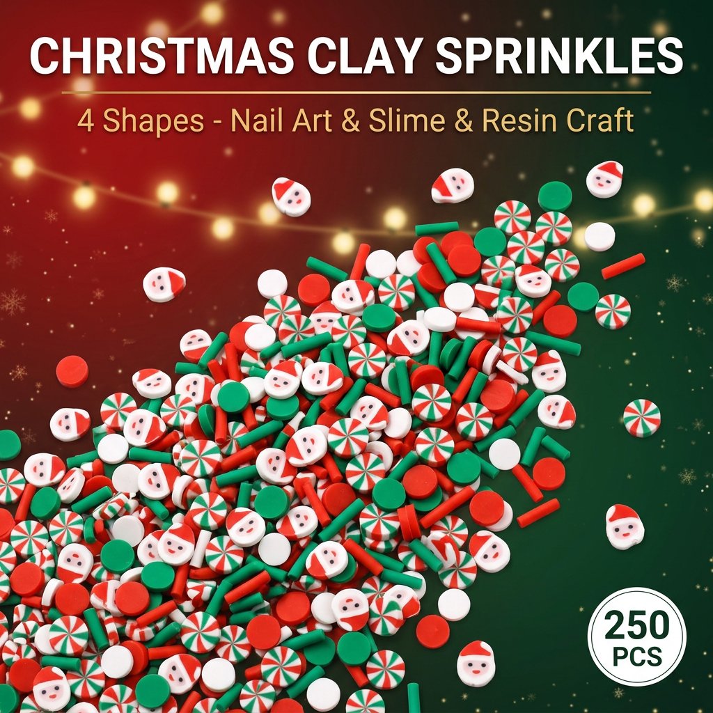 250pcs Christmas Polymer Clay  - Art Craft Event ulasan dan harga