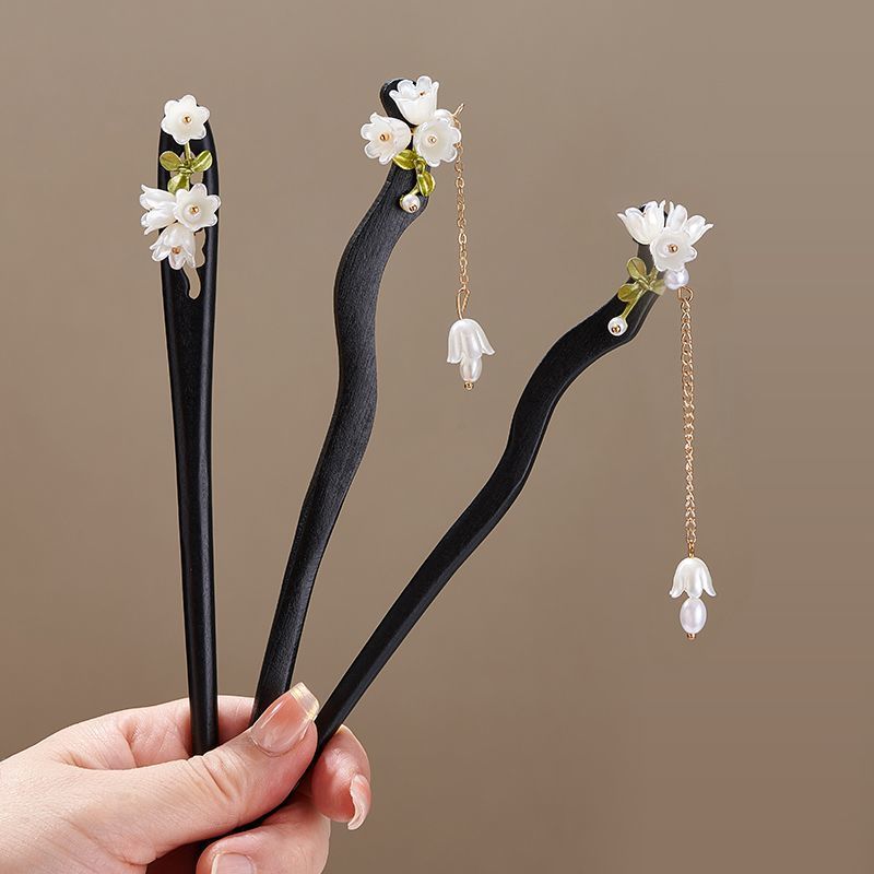 Wooden Flower Hairpin Vintage  - Art Craft Shop ulasan dan harga