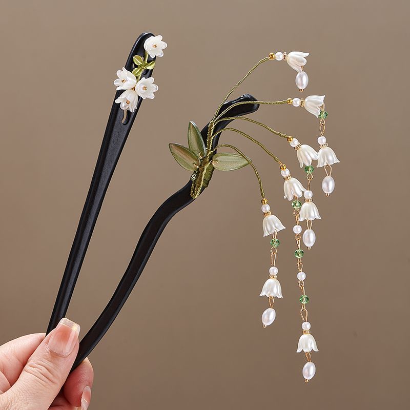 Wooden Flower Hairpin Vintage  - Art Craft Shop ulasan dan harga