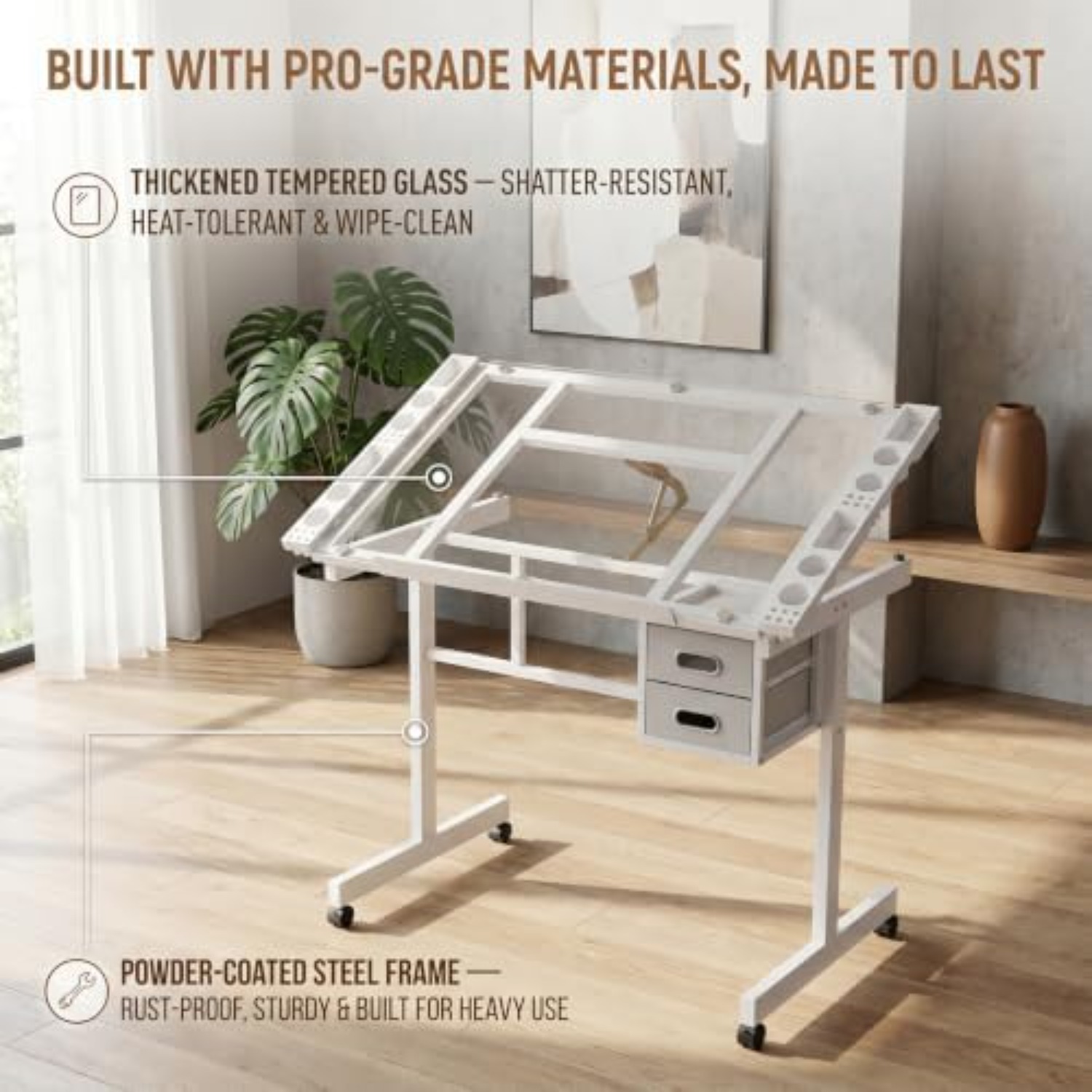 Rolling Drafting Table Desk, P - Art Crafts ulasan dan harga