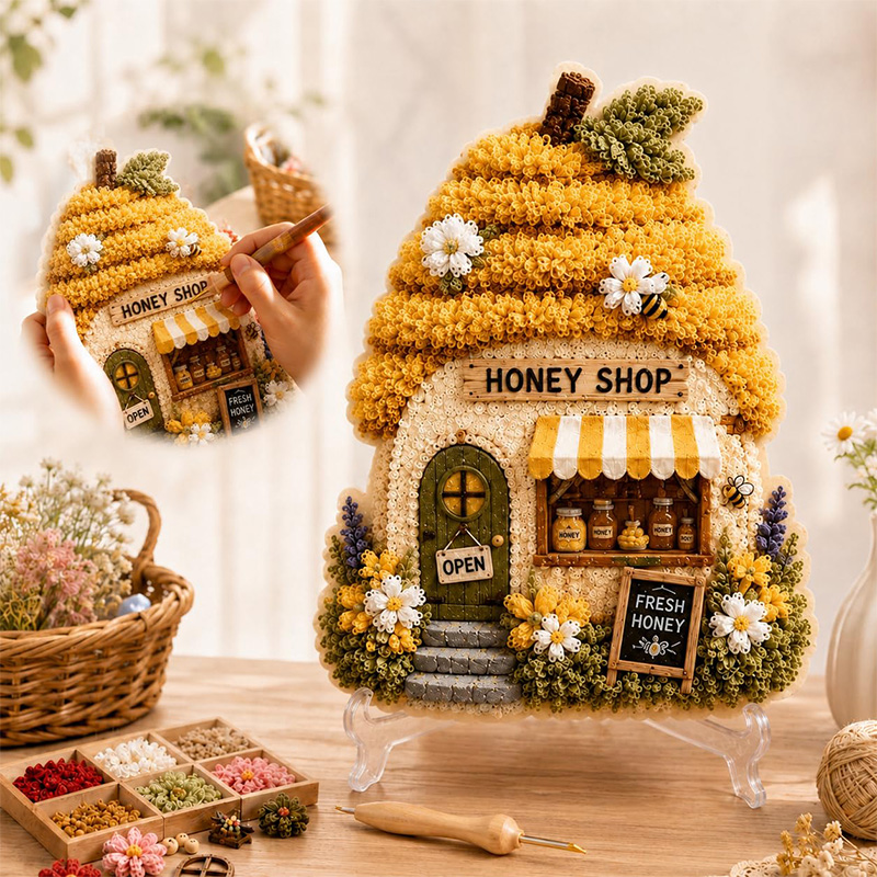 3D Mushroom House Poke Art DIY - Art Crafts ulasan dan harga