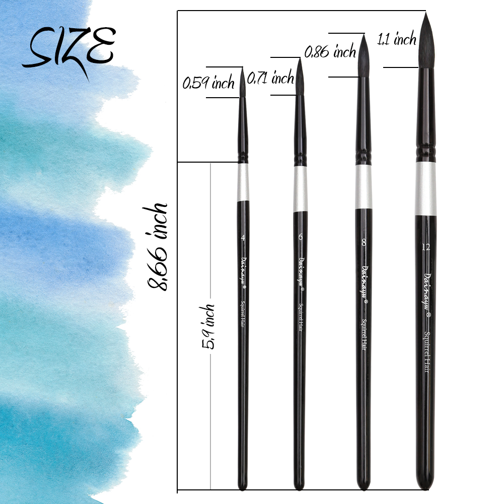 Dainayw Professional 4Pcs Roun - Gouache Paint Set ulasan dan harga