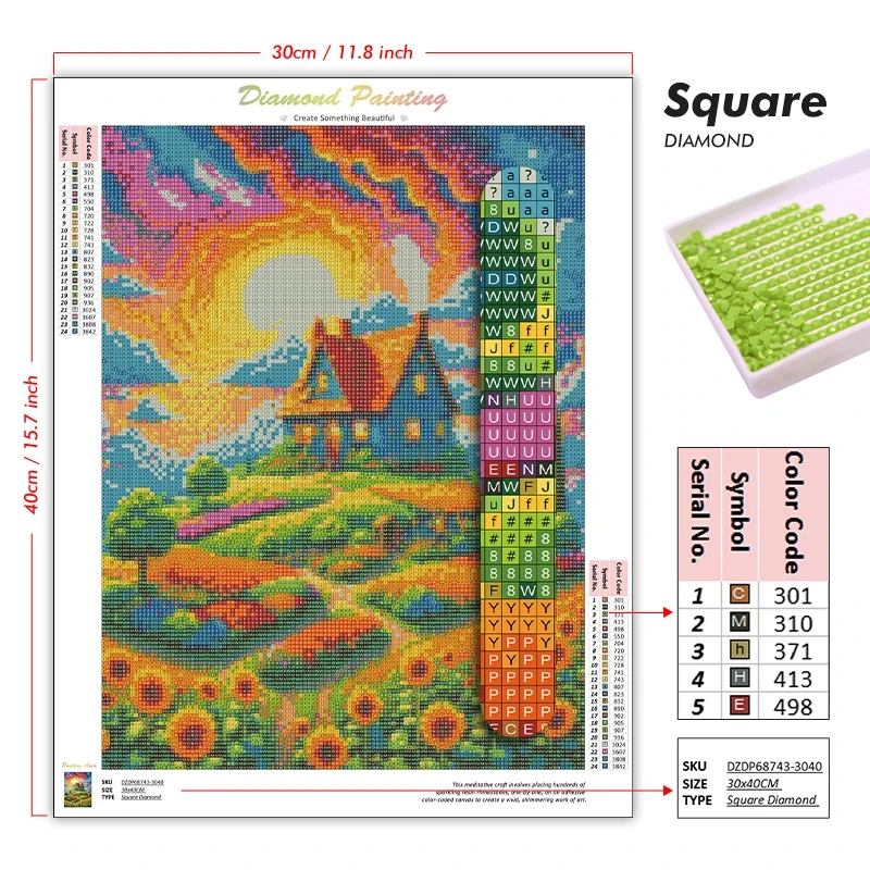 5D DIY Diamond Painting Kit Sc - Art Craft Village ulasan dan harga