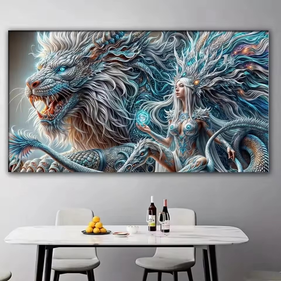 Gothic Dragon Queen 5D Diy Dia - Queen Art Craft ulasan dan harga