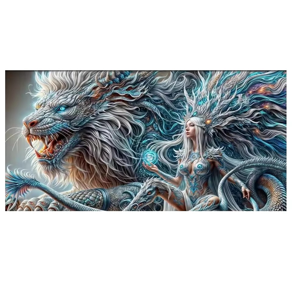 Gothic Dragon Queen 5D Diy Dia - Queen Art Craft ulasan dan harga