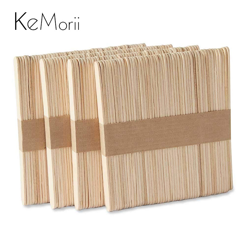 Natural Wooden Popsicle Ice Cr - Art Craft With Ice Cream Stick ulasan dan harga